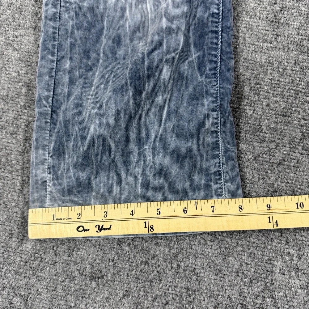 True Religion Pants Mens 33x33 Faded Blue Micro Corduroy Whisker Ricky Straight